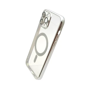 Чехол с MagSafe для iPhone 13 Pro Max с защитой камеры | iLoungeMax Stylish Case Silver - Фото 3