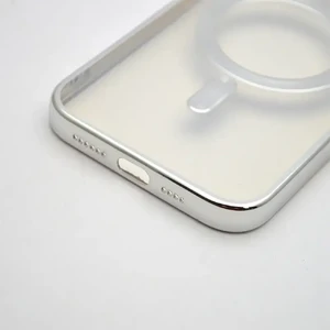 Чехол с MagSafe для iPhone 13 Pro Max с защитой камеры | iLoungeMax Stylish Case Silver - Фото 4
