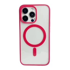 Захисний чохол з MagSafe для iPhone 14 Pro Max | iLoungeMax Clear Case Red