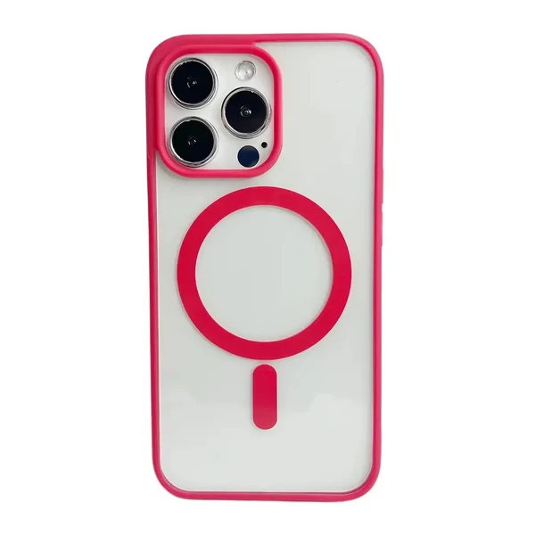 Захисний чохол з MagSafe для iPhone 14 Pro Max | iLoungeMax Clear Case Red