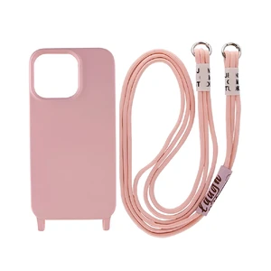 Захисний чохол зі шнурком iLoungeMax Crossbody Case Pink Sand для iPhone 13  - Фото 1