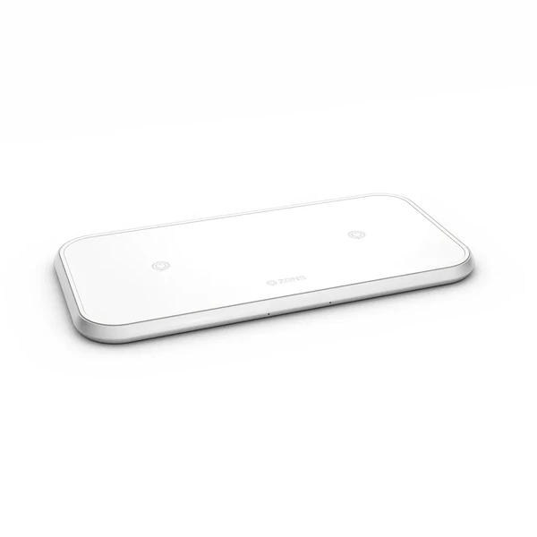 Бездротова зарядка Zens Dual Aluminium Wireless Charger 10W White