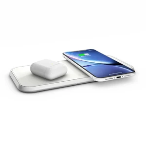 Беспроводная зарядка Zens Dual Aluminium Wireless Charger 10W White - Фото 3