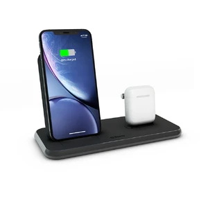 Бездротова док-станція Zens Stand + Dock Aluminium Wireless Charger Black 10W ZEDC06B - Фото 1