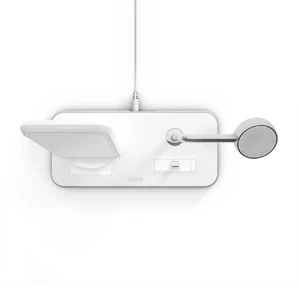 Бездротове зарядний пристрій Zens Stand + Dock + Watch Aluminium Wireless Charger White 10W - Фото 2