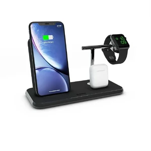 Бездротове зарядний пристрій Zens Stand + Dock + Watch Aluminium Black 10W