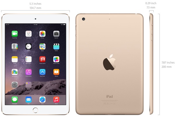 размеры ipad mini 3 размеры ipad mini 3