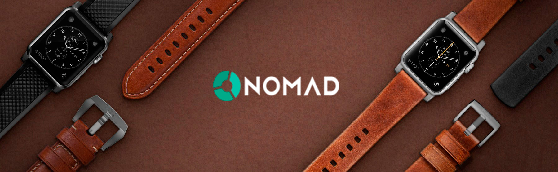 Кожаный ремешок Nomad Modern Strap (Gold Hardware) для Apple Watch 40mm/38mm Series SE/6/5/4/3/2/1