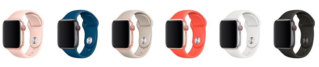 Ремешок Apple Sport Band S | M & M | L Clover (MKU73) для Apple Watch 41mm | 40mm | 38mm Series изготовлен из высококачественного фторэластомера