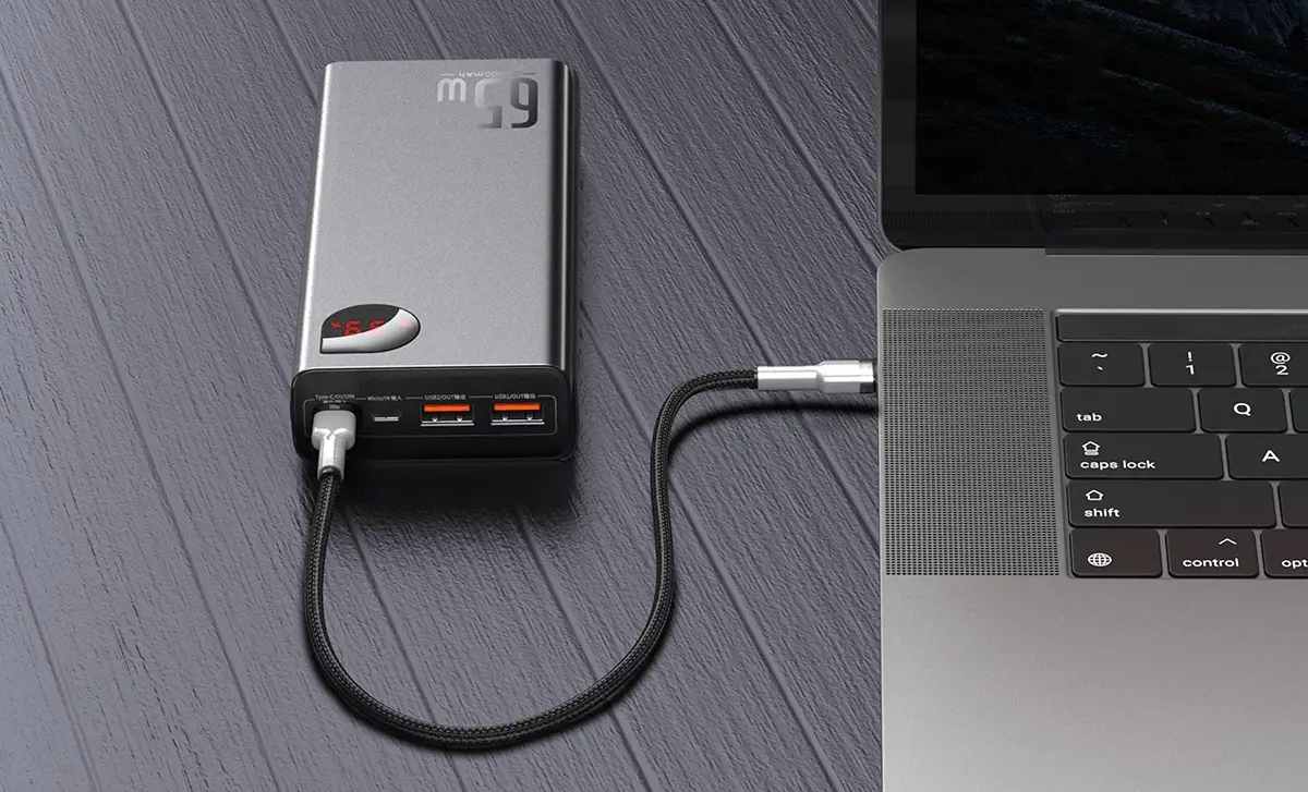 Повербанк із швидкою зарядкою Baseus 20000mAh Adaman Metal Digital Display 65W