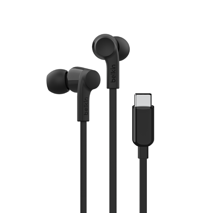 Проволочные наушники Belkin SoundForm Wired Earbuds Black с разъемом USB-C