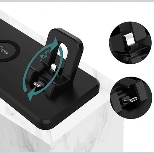 Беспроводная док-станция 6-in-1 iLoungeMax 15W для iPhone/AirPods/Apple Watch 1/2/3/4/5