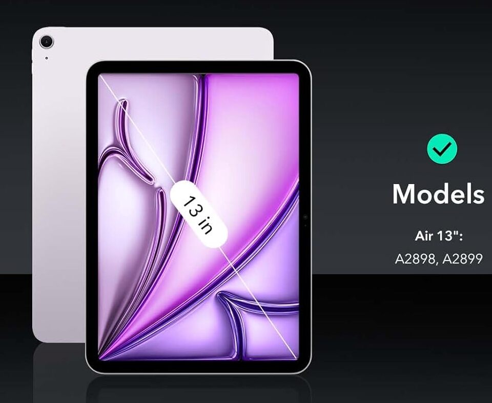 Чохол-підставка ESR Shift Magnetic Black для iPad Air 13 M2(2024)
