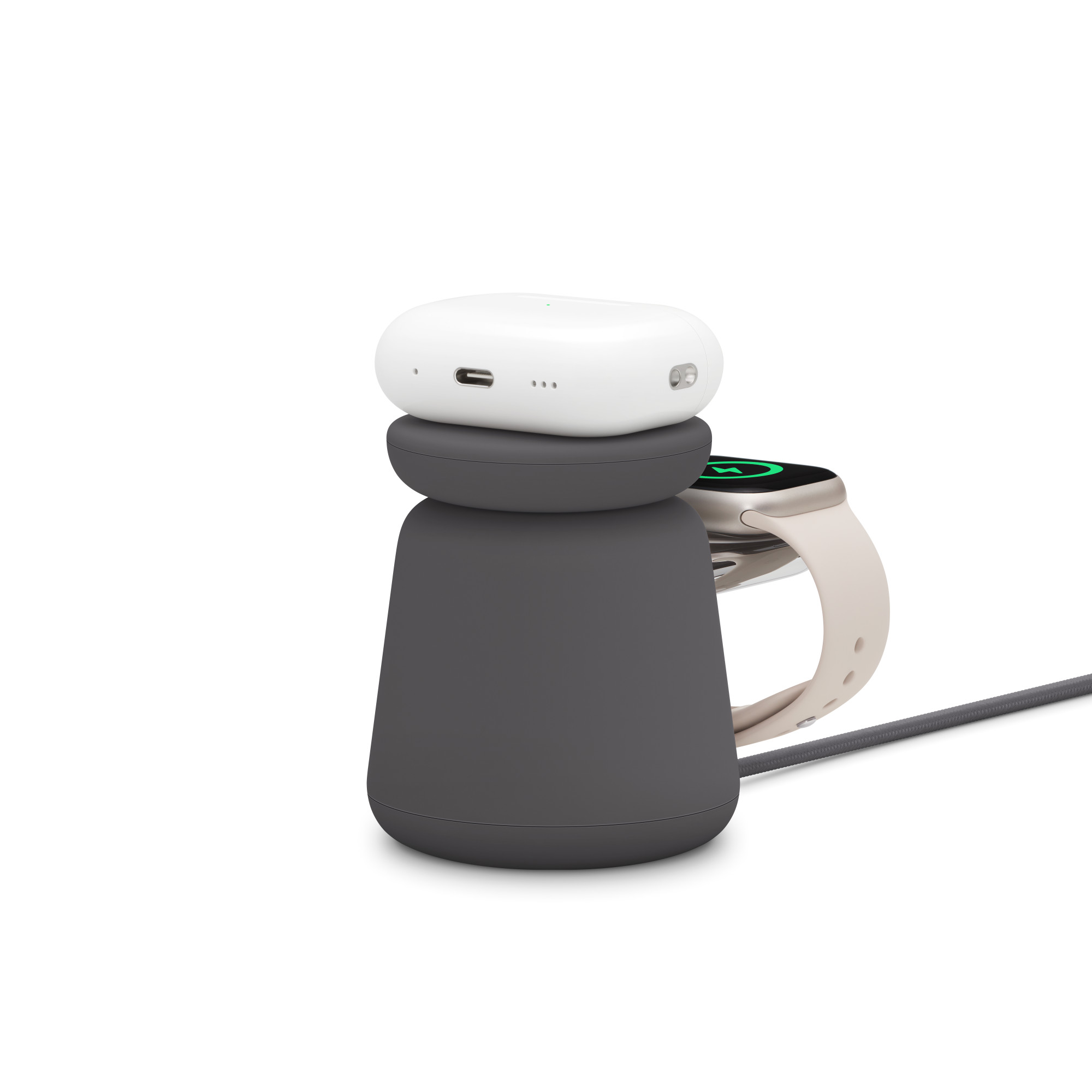 Док-станція MagSafe Belkin 2-в-1 BOOST CHARGE PRO Charcoal 15W для iPhone | AirPods | Apple Watch
