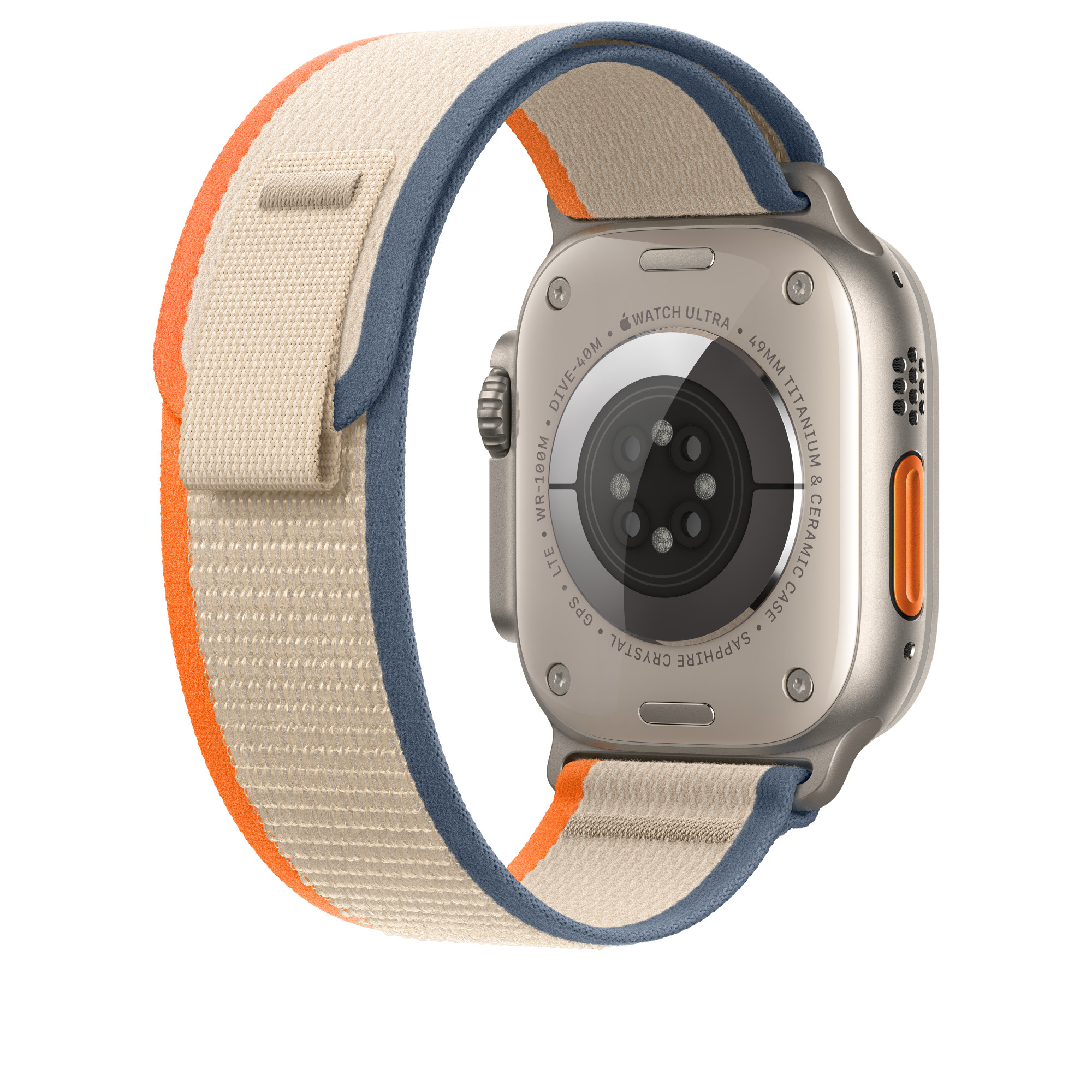Ремешок Apple Trail Loop Orange/Beige для Apple Watch Ultra 2 49 mm | 45 mm | 44 mm Размер S/M (MT5X3)
