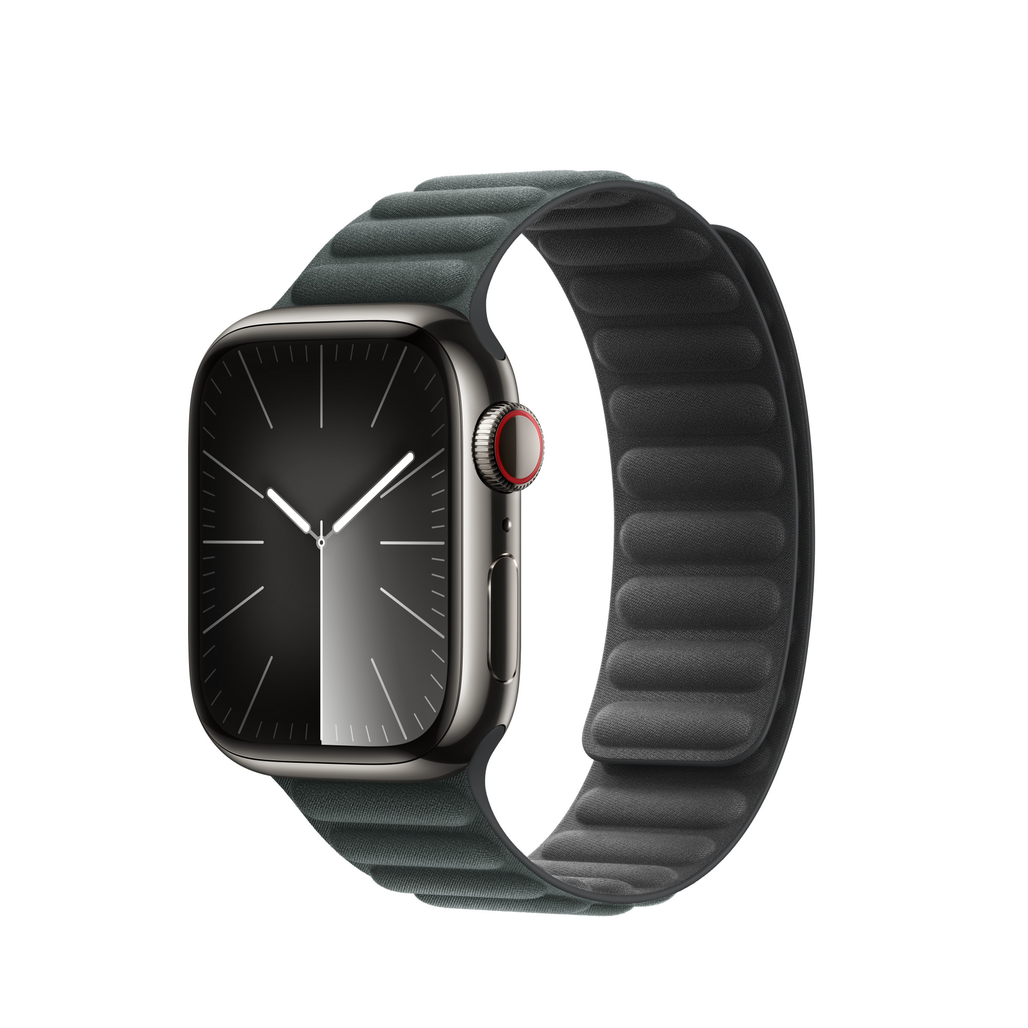 Ремешок Apple Magnetic Link Evergreen из FineWoven для Apple Watch Ultra 2 41 mm | 40 mm | 38 mm Размер S/M (MTJ53)