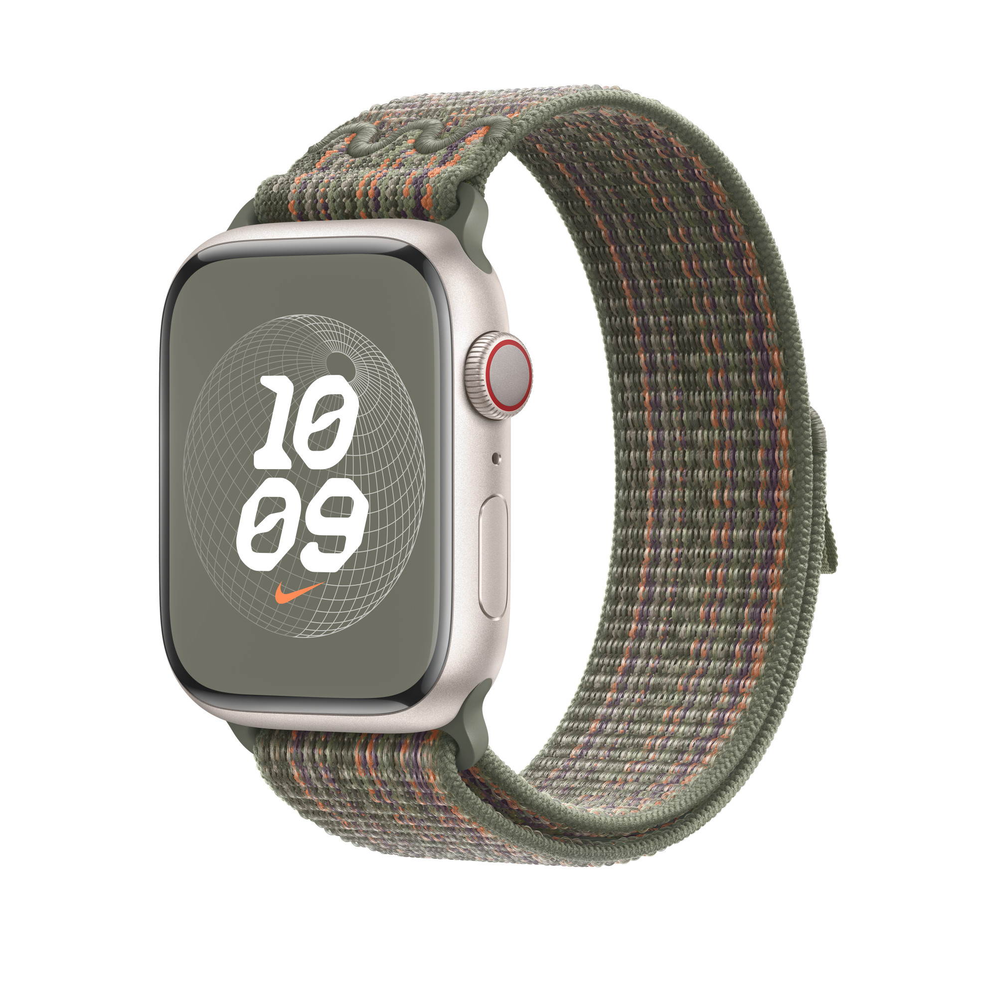 Ремешок Apple Sequoia / Orange Nike Sport Loop (MTL33) для Apple Watch Ultra 2 41 mm | 40 mm | 38 mm