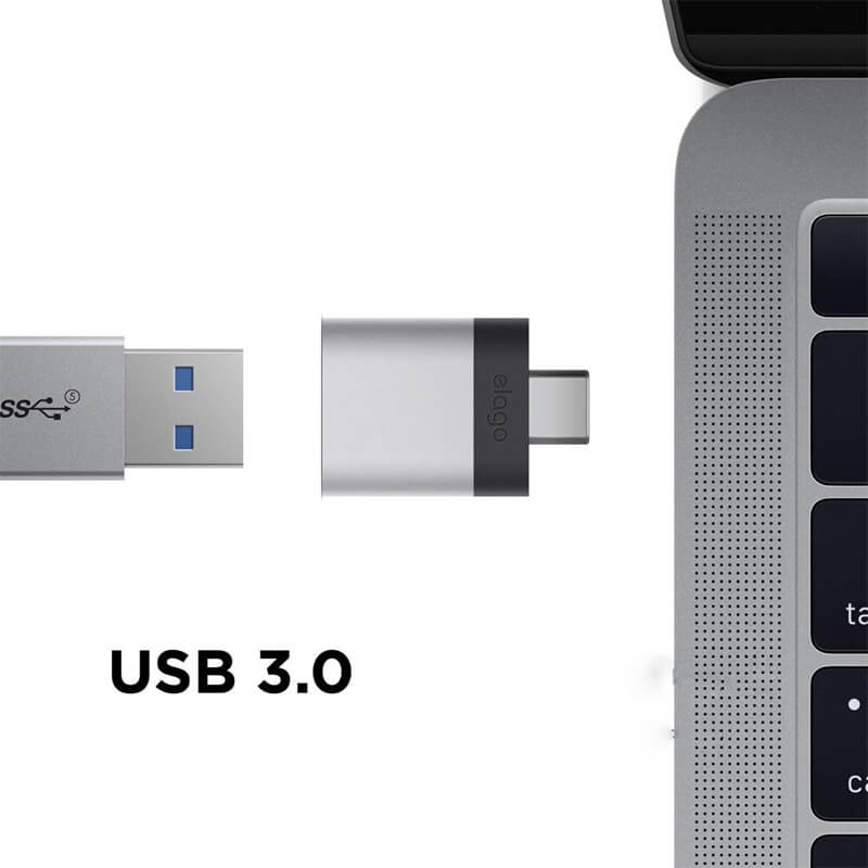 Адаптер Elago Mini Aluminum USB- C to USB-A Adapter 