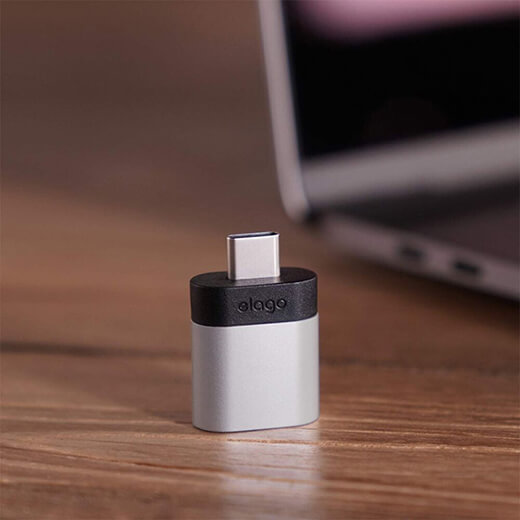 Адаптер Elago Mini Aluminum USB- C to USB-A Adapter 