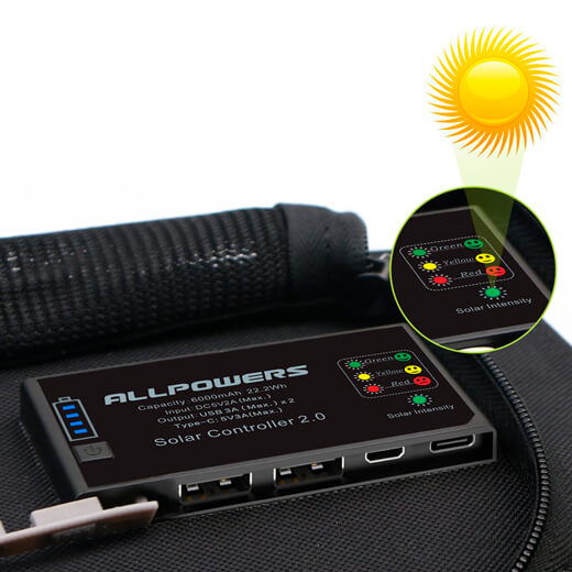 Купить портативную солнечную панель Allpowers 21W Dual USB