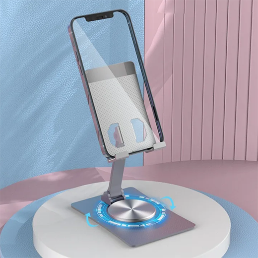 Алюминиевая подставка iLoungeMax Rotate Metal Desk Grey для iPhone | iPad