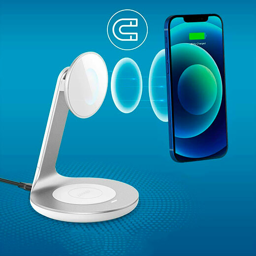 Беспроводная магнитная зарядка Anker 2 в 1 Qi Charging Station MagSafe для iPhone 14 | 13 | 12
