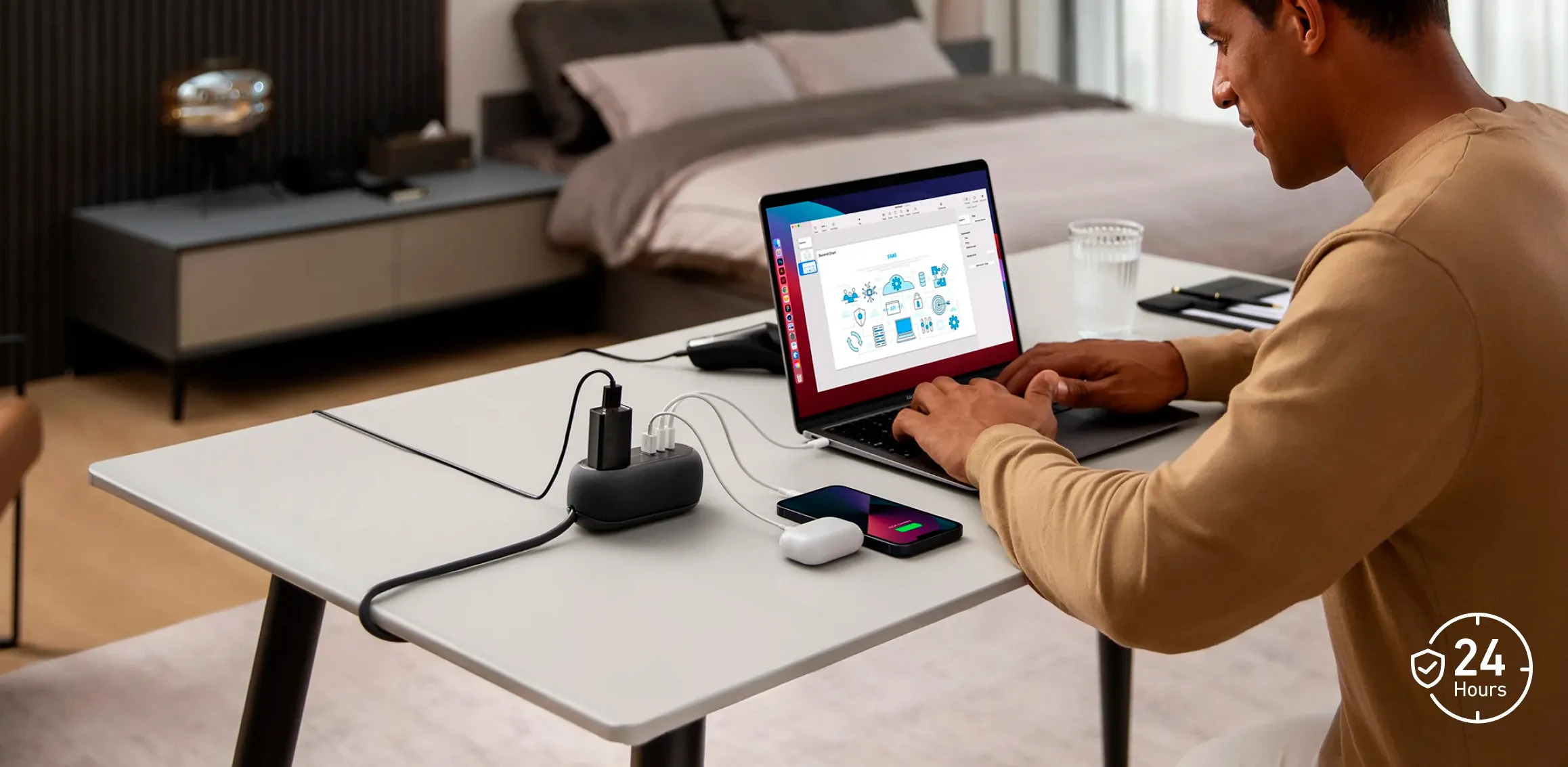 Подовжувач мережі Anker 615 USB Power Strip GaNPrime 65W для iPhone | MacBook | AirPods + EU адаптер купити