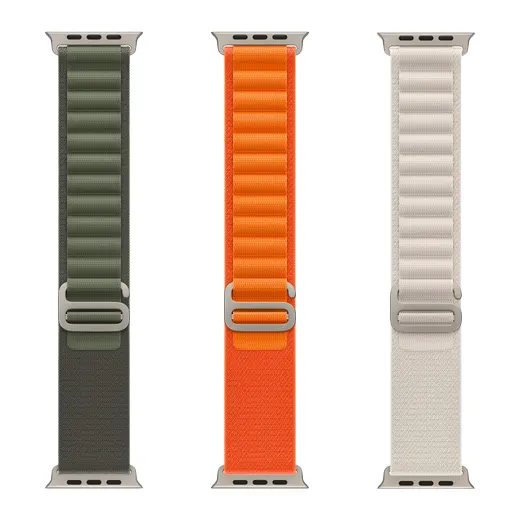 Цена на ремешок Apple Alpine Loop Starlight для Apple Watch Ultra Ultra 49mm | 45mm | 44mm | 42mm Размер L (MQE53)