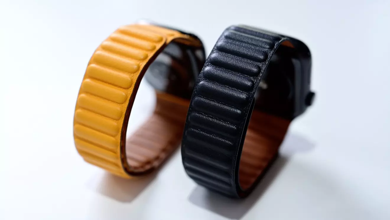 Ремінець Apple Midnight Leather Link (ML7R3) для Apple Watch 41mm | 40мм | 38mm Розмір S/M