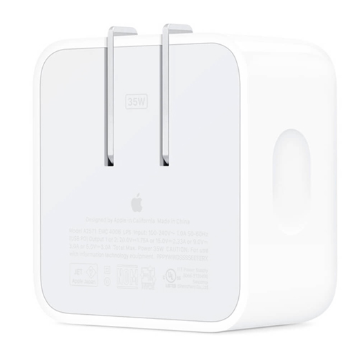 Ціна на адаптер живлення Apple Dual USB-C Port 35W (MNWM) + EU адаптер