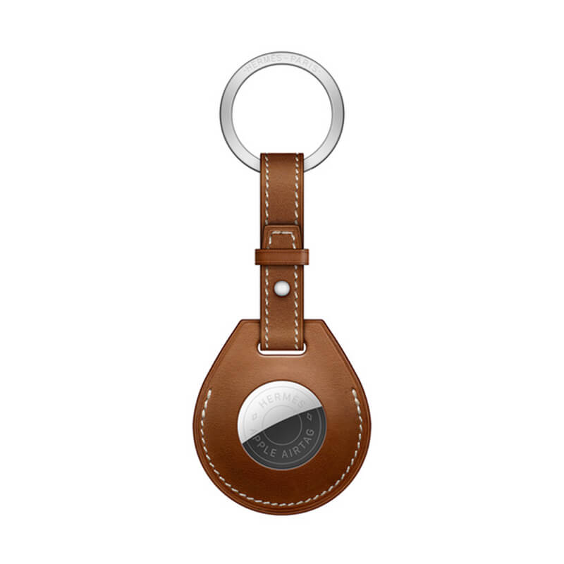 Брелок с кольцом Apple Herm&egrave;s Key Ring Fauve (MX872) для AirTag