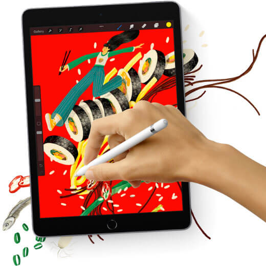 У Apple iPad 9 (2021) Wi-Fi 64Gb Silver (MK2L3) новый процессор и увеличенная автономная работа