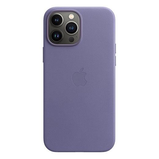 Кожаный чехол Apple Leather Case with MagSafe Golden Wisteria (MM1P3) для iPhone 13 Pro Max создан из материалов премиум-качества