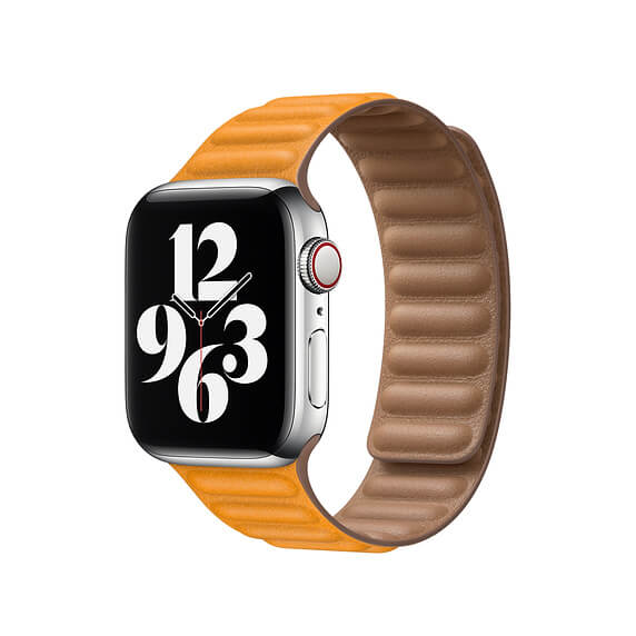 Кожаный ремешок Apple Leather Link Golden Brown (ML7L3) для Apple Watch 41mm | 40mm | 38mm (M | L) Series выполнен из высококачественной натуральной кожи