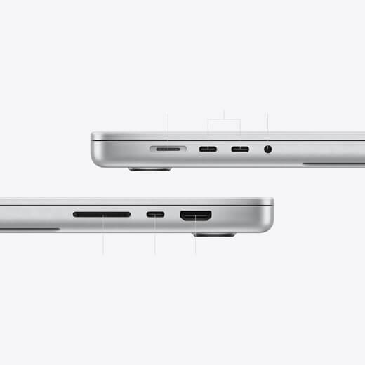 Порты Apple MacBook Pro 14" M1 Max 4TB Silver 2021 (Z15J)