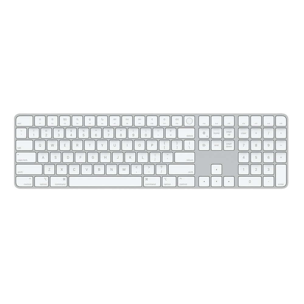 Цифрова клавіатура і Touch ID Клавіатура Apple Magic Keyboard with Touch ID and Numeric Keypad Silver US English (MK2C3)