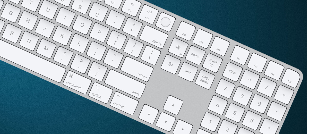 Apple Magic Keyboard З Touch ID і цифровою клавіатурою Клавіатура Apple Magic Keyboard with Touch ID and Numeric Keypad Silver US English (MK2C3)