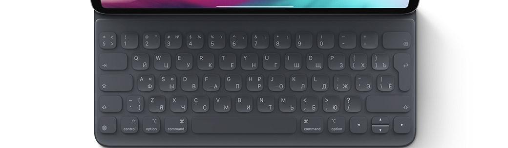 Чохол-клавіатура Apple Smart Keyboard Folio (MU8H2) для iPad Pro 12.9 "2018 (Російська гравірування) 