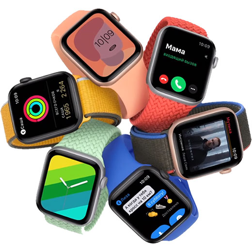 Смарт-годинник Apple Watch SE GPS, 44mm Space Gray Aluminum Case with Black Sport Band (MYDT2) Багато корисних функцій в одному корпусі