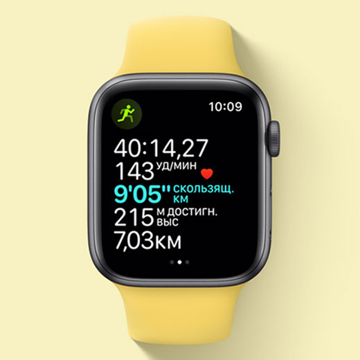 Смарт-годинник Apple Watch SE GPS, 44mm Space Gray Aluminum Case with Black Sport Band (MYDT2) Замість особистого фітнес-тренера