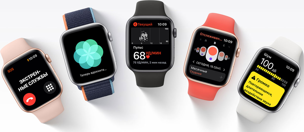 Смарт-годинник Apple Watch SE GPS, 44mm Space Gray Aluminum Case with Black Sport Band (MYDT2) Дізнайтесь більше про стан свого здоров'я