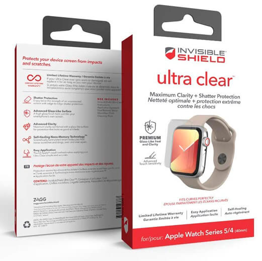 Защитное стекло для Apple Watch Series 5 44mm ZAGG InvisibleShield Ultra Clear