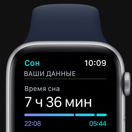 Смарт-часы Apple Watch Series 6 GPS, 44mm Space Gray Aluminum Case with Black Sport Band (M00H3)