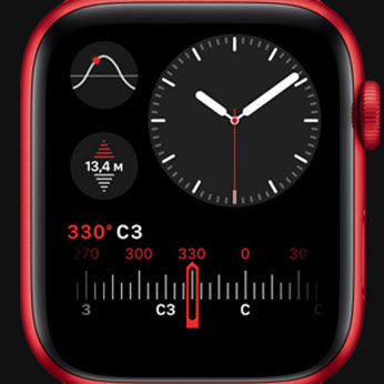 Смарт-часы Apple Watch Series 6 GPS, 44mm Space Gray Aluminum Case with Black Sport Band (M00H3)
