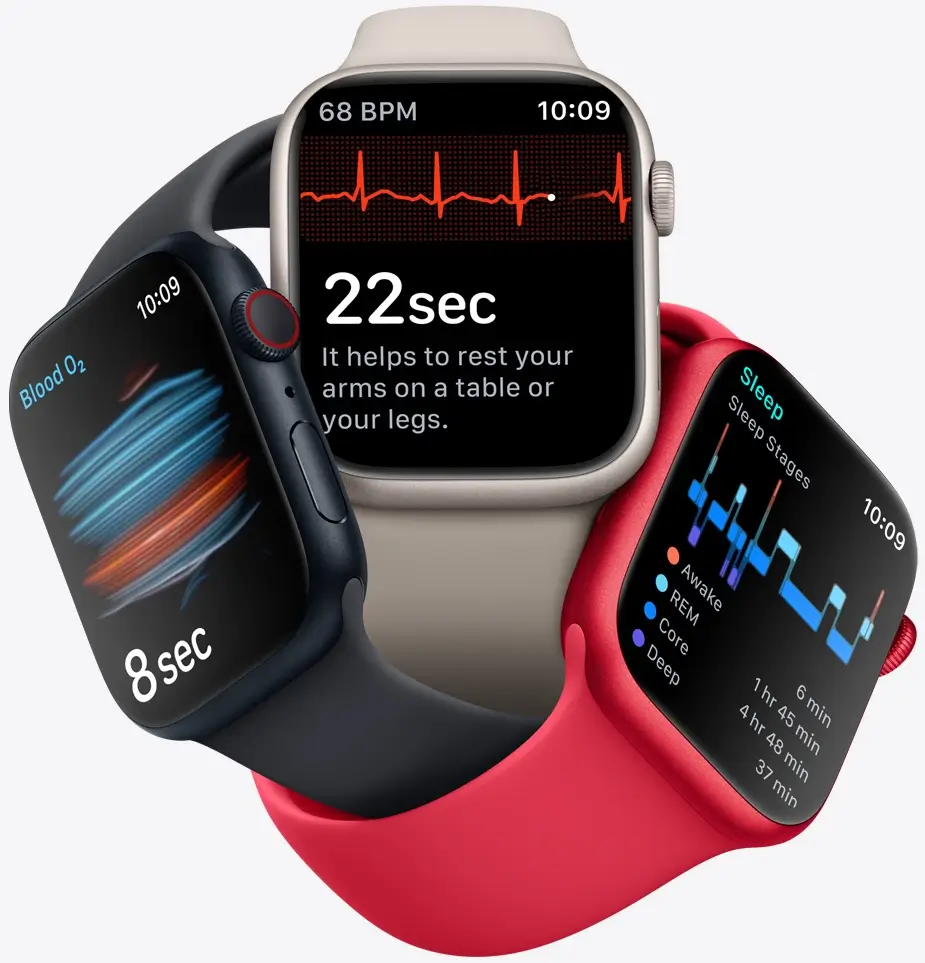 Смарт-годинник Apple Watch Series 8 GPS, 41mm Midnight Aluminum Case with Sport Band (MPLN3) найкращі для спорту