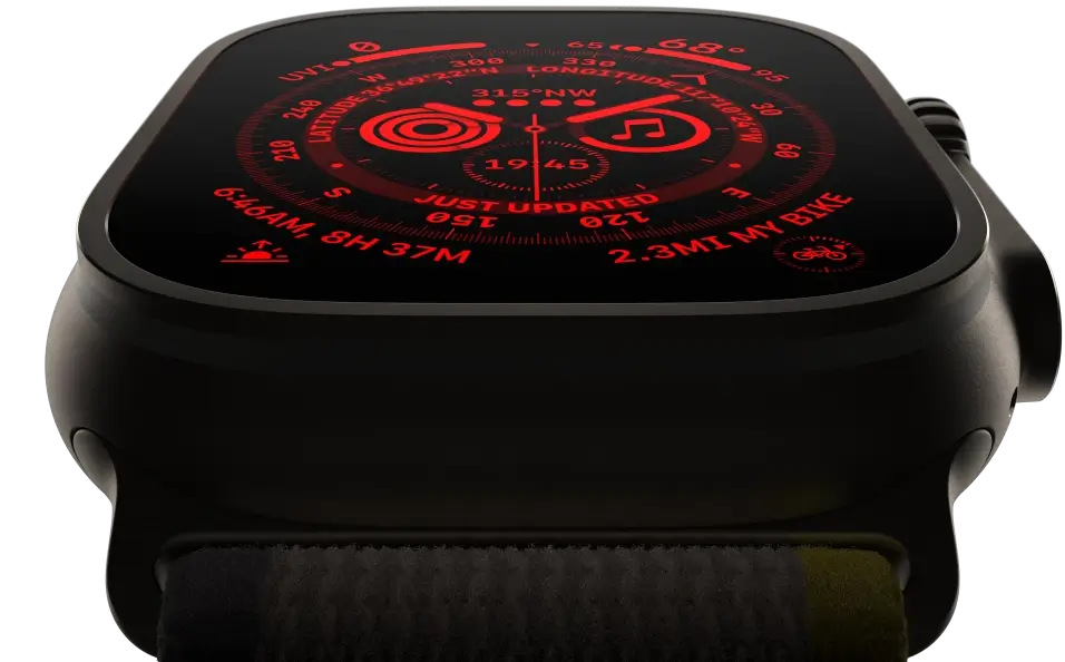 Смарт-часы Apple Watch Ultra Titanium Case with Green Alpine Loop (MQE23) ночной режим