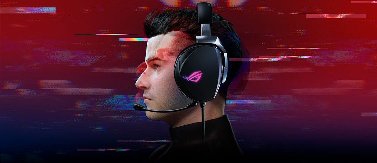 Дротова ігрова комп'ютерна гарнітура ASUS Rog Theta 7.1 з RGB-підсвічуванням