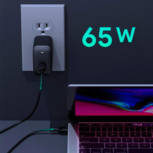 Зарядний пристрій Aukey Omnia PA-B3 Dual-Port 65W