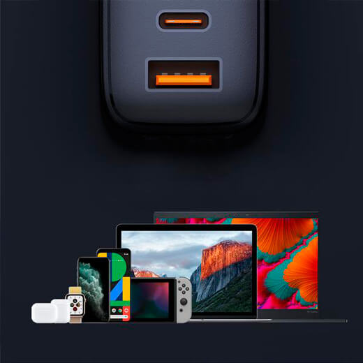 Зарядний пристрій Aukey Omnia PA-B3 Dual-Port 65W