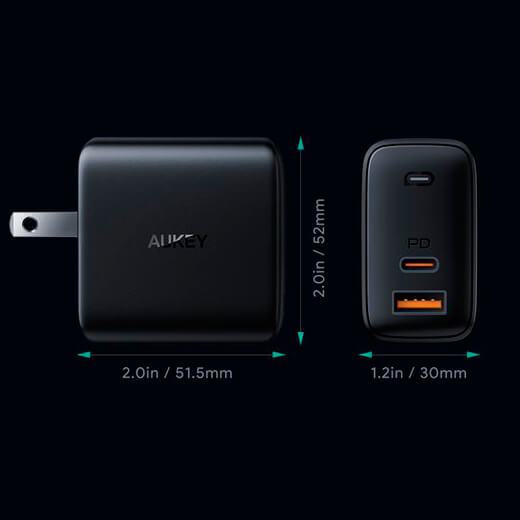Зарядний пристрій Aukey Omnia PA-B3 Dual-Port 65W